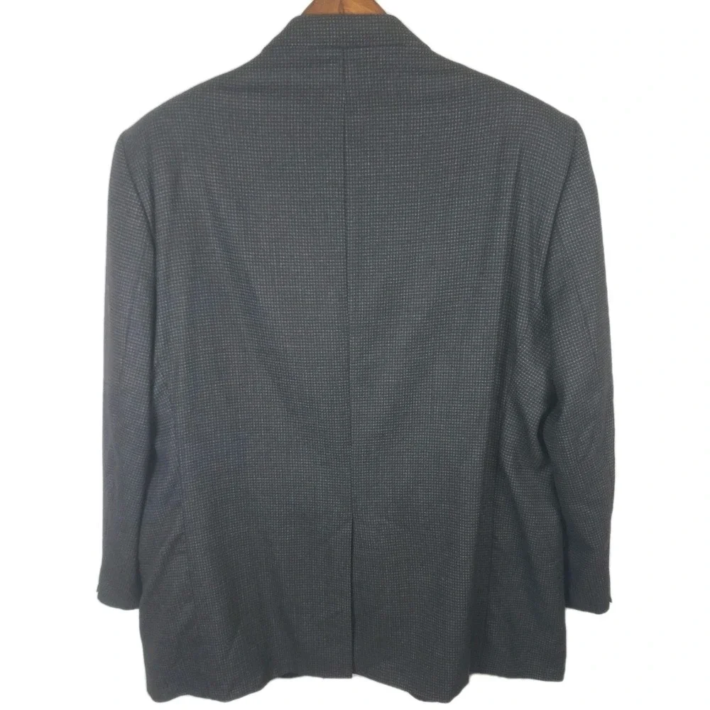 Cremieux Loro Piana Wool Sport Coat Mens 50L Charcoal Gray Birdseye Office Event